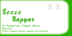 becse magyar business card